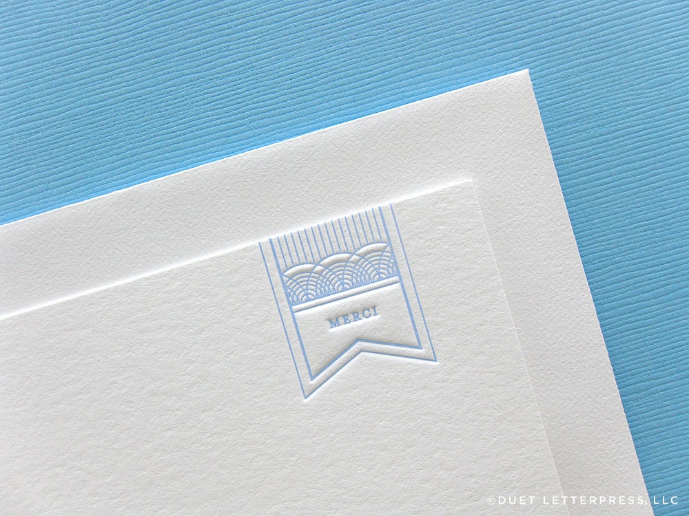 letterpress merci cards