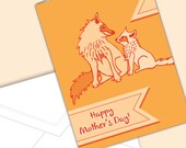 Foxes Printable Mother's Day Card