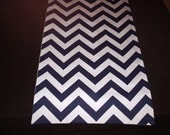 Navy and White Chevron Table Runner