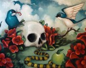 The Fall original one of a kind oil painting on stretched canvas by Elizabeth Caffey