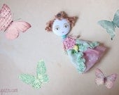 Art Brooch Spring Princess mixed media collage