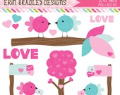 Valentines Day Clipart Commercial Use Love Birds Clip Art Graphics Il_170x135
