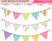 Springtime Bunting Banner Flag Clipart Clip Art Set Personal & Commercial Use Il_170x135