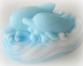 Dolphin Mom and Baby Soap Glycerin Cute Soap Bar