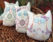 Hoot, Screech and Whoobie Downloadable Stuffed Toy E-Pattern
