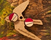 Reclaimed Skateboard Stud Earrings