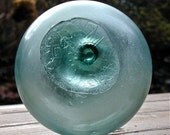 Glass Fishing Float, Sea Foam Frost MARKED, Nautical Decor, Ocean, Coastal Cottage, Sea, Beach Decor, Home and Garden, Antique, Blown Glass