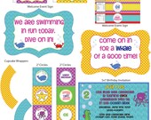 Under the Sea Water Printable Birthday Party Package