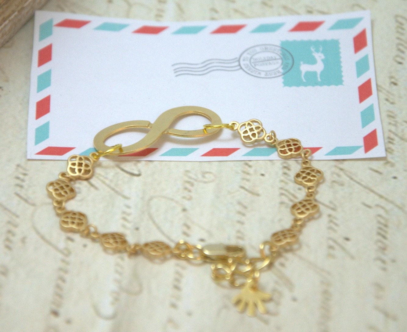 Infinity Bracelet in Gold, Gold Bracelet, wedding, bridesmaid gift