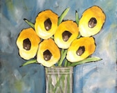 Sunflowers in a Jar Original Painting