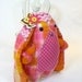 Lop Bunny plush - Springtime Orange and Pink