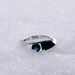 Blue sapphire ring sterling silver real natural sapphire black ebony gemstone 5mm Goldsmith Jewelry hand forged France Made To Order