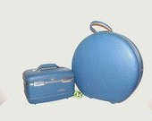 Vintage Luggage Round and Train Case 50s