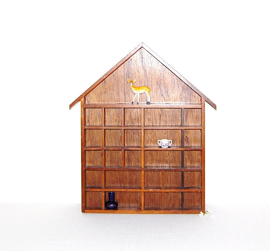 Vintage Wood Curio Case