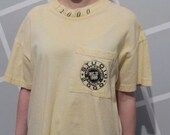 80s Studio 2000 Yellow Cropped Beach Top