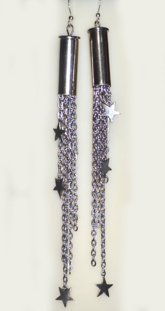 Shooting Stars Upcycled Bullet Casing Earrings
