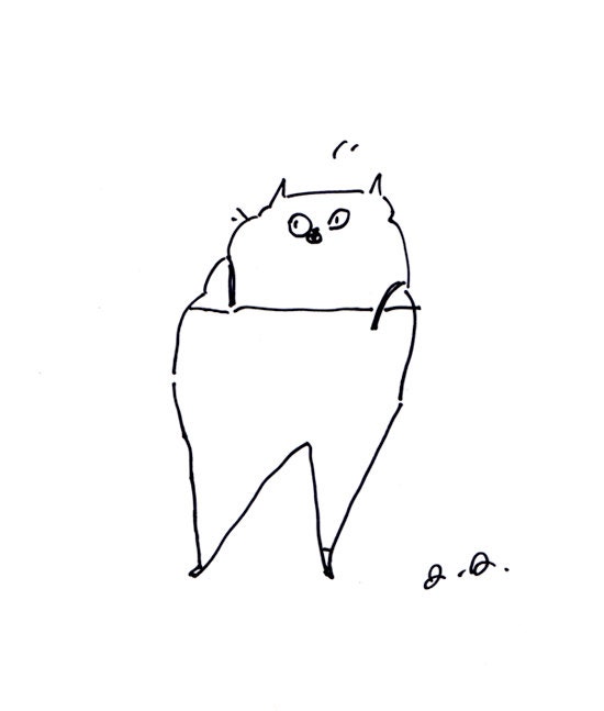 Pants - Cat Ink Drawing