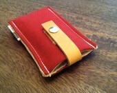 iPod Nano 7th Generation Case / iPod Nano Case with Leather Strap - Burgundy Canvas