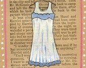 Sleeping Late PRINT- Painting on Vintage Book Page