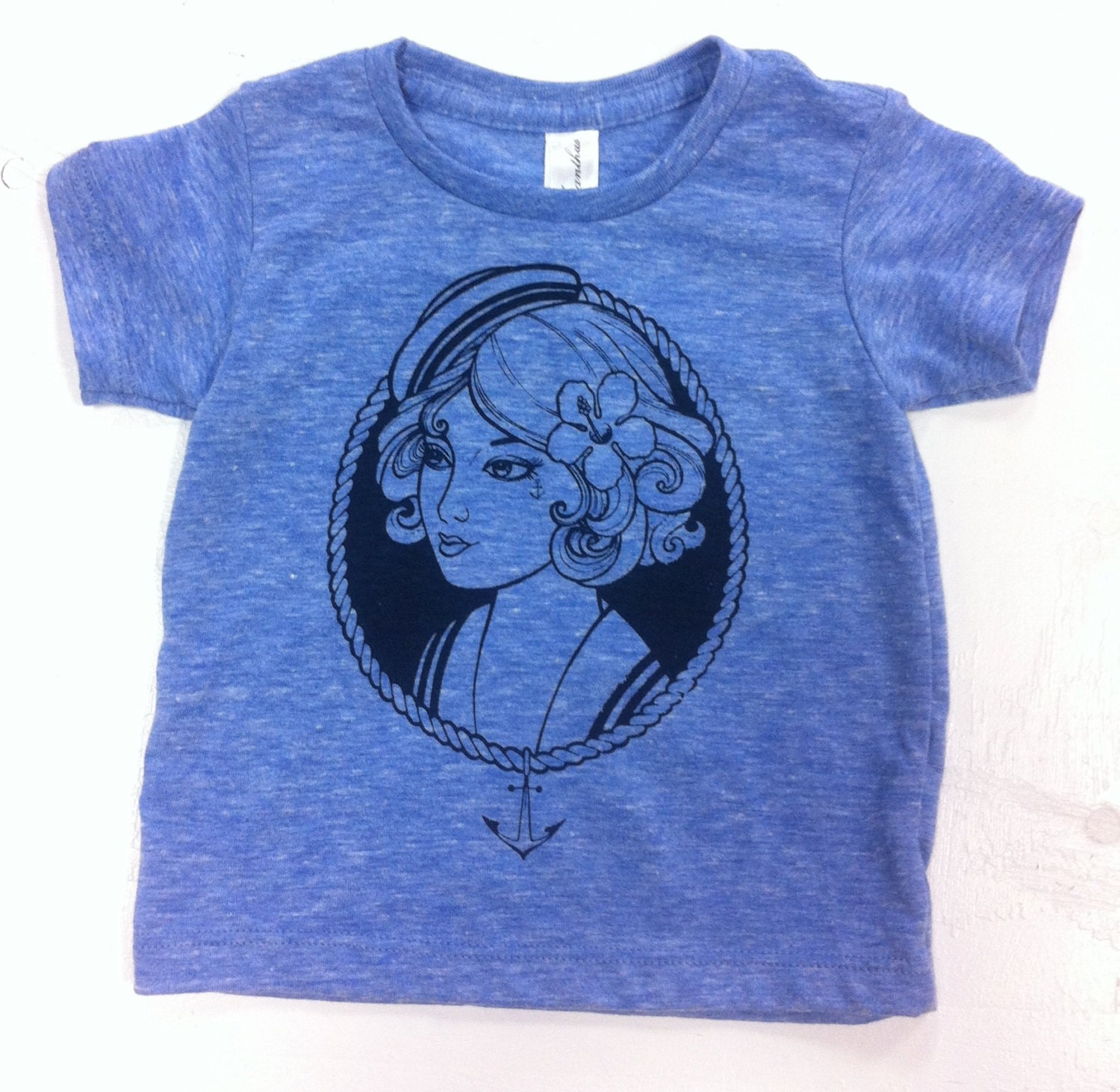 baby t-shirt with sailor girl design sizes 6 through 24 months