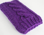 Knitted phone case / iPhone 5 case / Samsung Galaxy cover in Royal Purple (Handmade MP3 player, cell phone case)