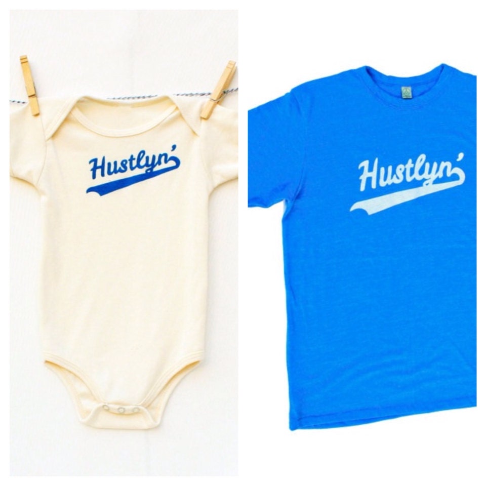 Hustlyn - Father's Day Gift Set - unisex adult t-shirt, eco-heather and organic oneise hand printed in Chicago