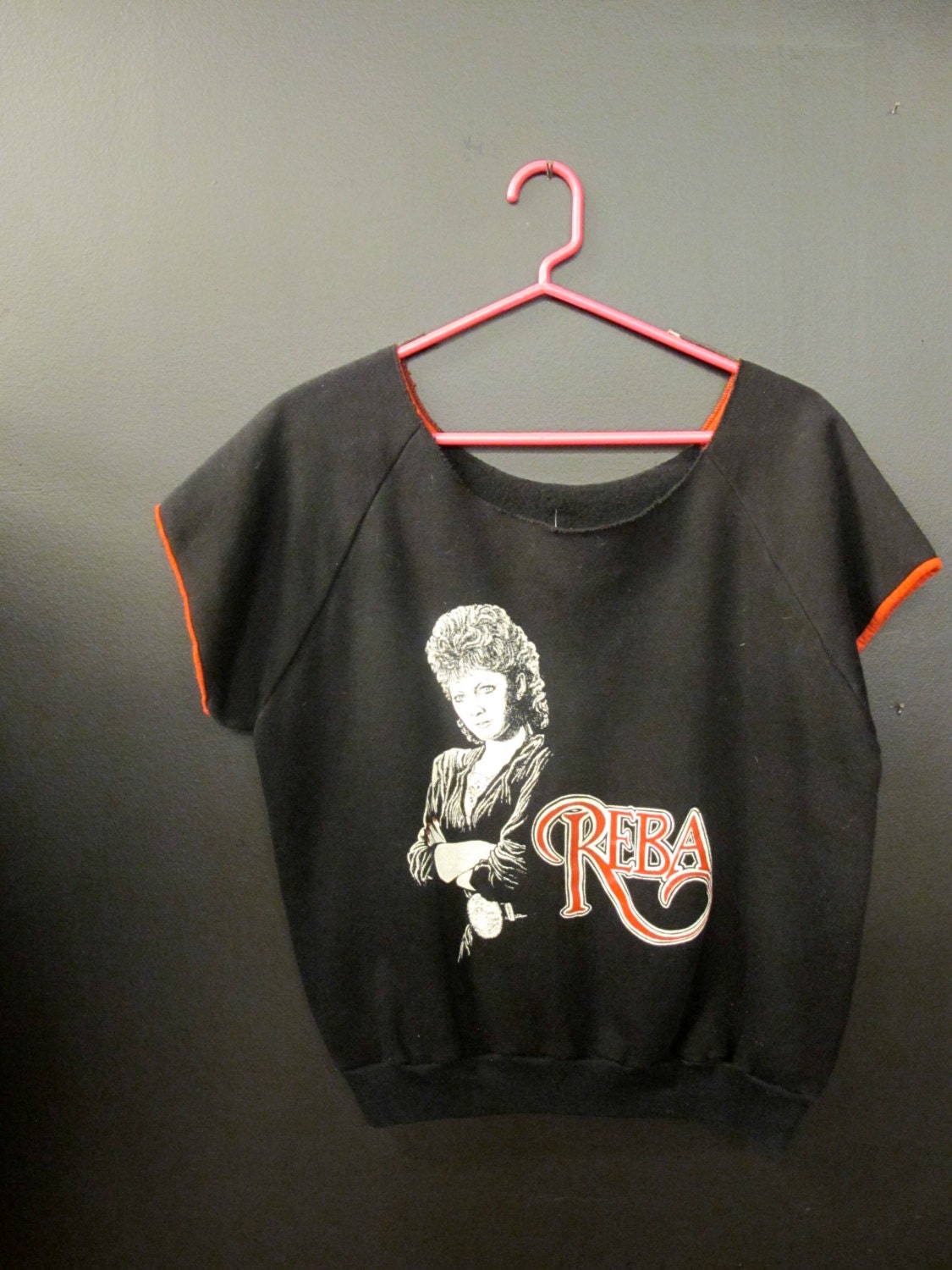 Vintage 80s Reba McEntire Ringer Sweatshirt Top