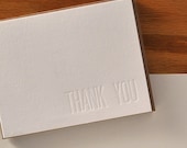 Simple Letterpress Printed Thank You Cards Flat Note Cards