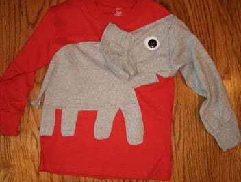 Red Elephant Trunk Shirt Ready to ship