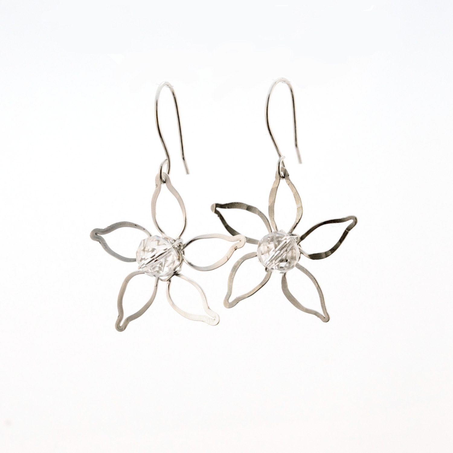 Eco Friendly Sterling Silver Flower Earrings