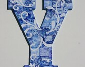 Nursery Letter, Decoupage Letter, Alphabet Letter, Wood Letter, Wall Letter, Letter Y