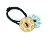 Hair Accessory - Vintage Carved Mother of Pearl Ponytail Holder