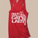 Crazy Cat Lady Tank Womens eco-friendly Racerback Tank Top Wayfarer Glasses Summer fashion Cat Shirt