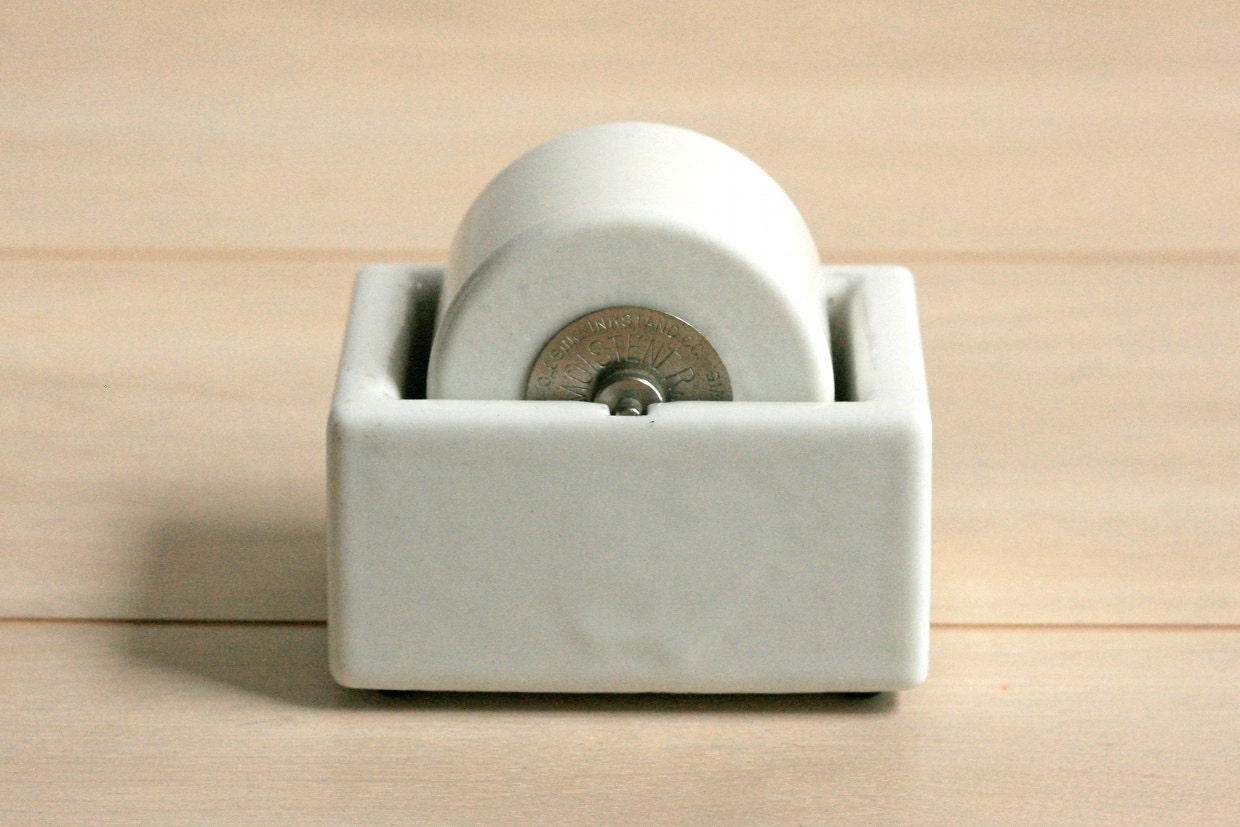 Mid Century Porcelain Stamp Moistener