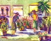 Women in Hats Giclee on Canvas