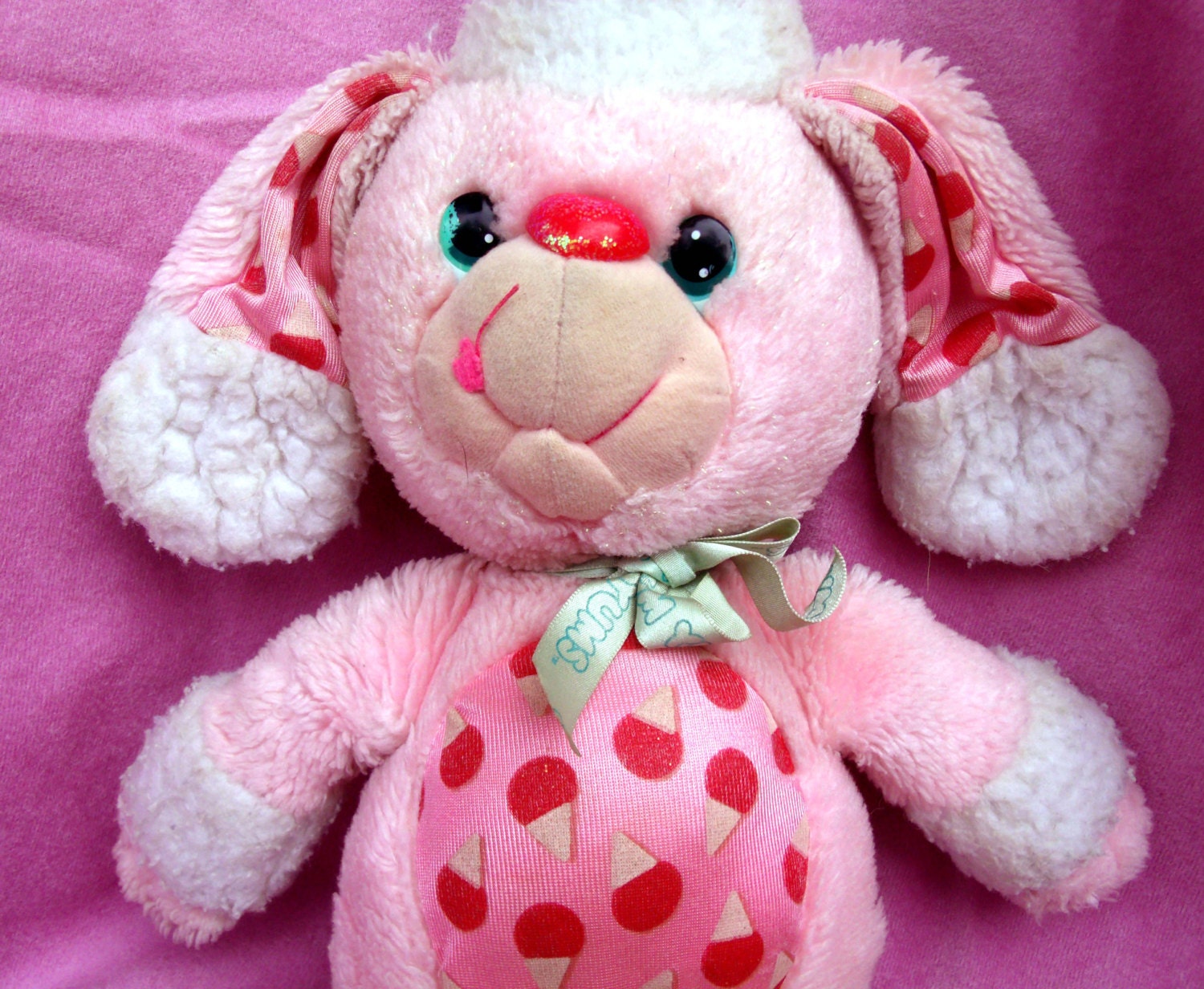VTG 80s Yum Yum Cheery Cherry Poodle Stuffed Animal Toy