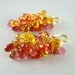 Citrine, Topaz and Quartz Cluster Earrings