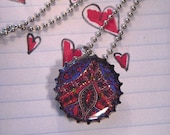 Blue Paisley Necklace