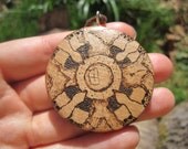 Necklace- Four Pillars of a Loving Soul- Wooden Necklace Burned in Red Alder