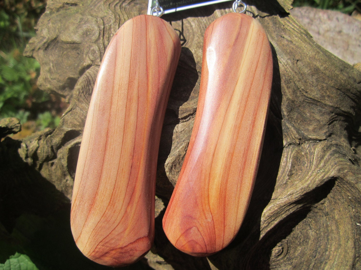Wooden Earrings made of  Reclaimed Western Red Cedar ...108