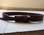 Mahogany Leather UNISEX Muse Belt 1 1/4 inches NICKEL FREE
