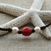 Pearl and Leather Necklace with Ancient Glass