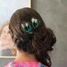 5 Wedding Hairpieces, Bridesmaid Gifts, Peacock Hair Accessories, Bridesmaid Hair Accessories - cerulean royal blue, hunter emerald green