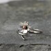 Cherry Blossom Branch Adjustable Ring in Silver, Spring Jewelry, MADE to ORDER, Plum blossom, Twig ring, Bridal accessories, wedding jewelry
