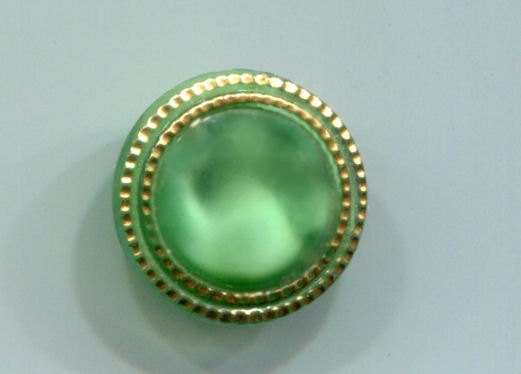 Vintage 1950s Green Glass Moonglow with Gold Luster