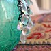 Mystique Quartz Faceted Pear Raindrop Earrings with Black Silver and Gunmetal