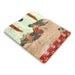 Leather iPad case - Mandarin duck and damask skies