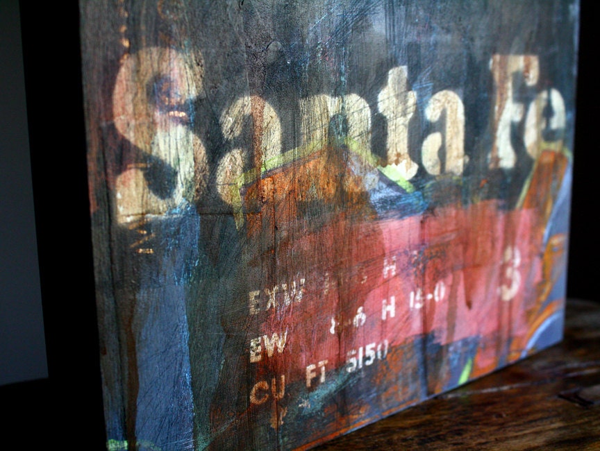 Painting Santa Fe No.3 on wood panel