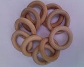 20 Natural Wood Baby Teether Rings Bulk Listing For Your Own Projects