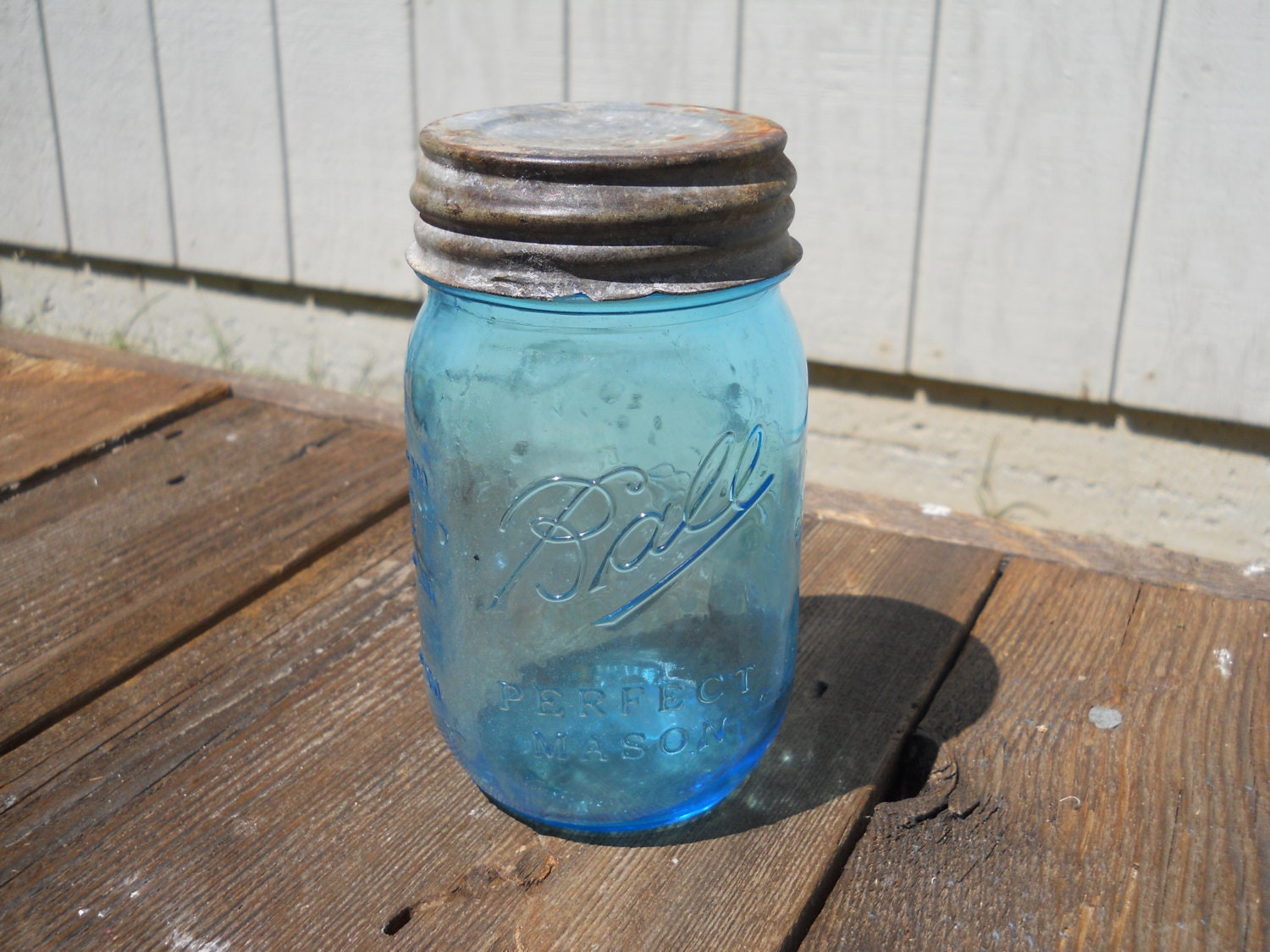 Ball Heritage Collection Pint Jar-100th Anniversary-Blue Pint Ball Jar-Authentic Zinc Lid